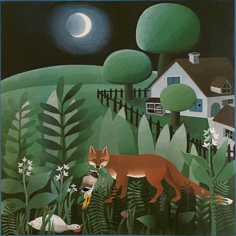 Le renard qui disait non à la lune, illustrations de Danièle Bour et texte de Jacques Chessex © 1974, Édition Grasset & Fasquelle.